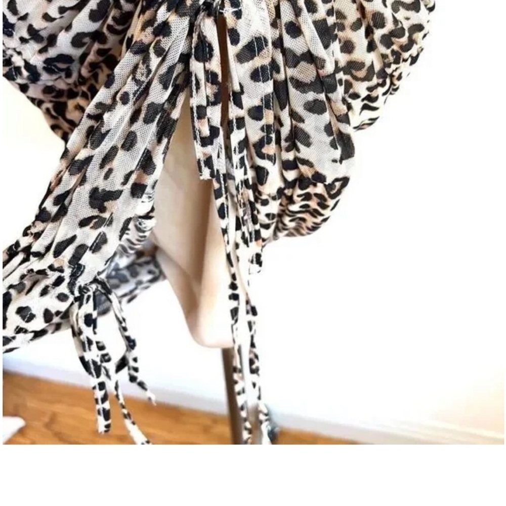 Almost Famous Animal Print Ruched Dress - Picture 8 of 8